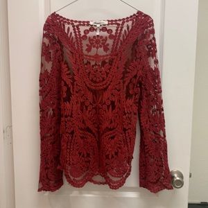 Long sleeve sheet lace top